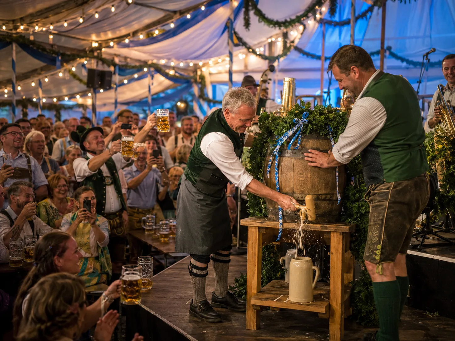 Apertura del barril Oktoberfest
